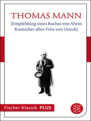 cover image of [Empfehlung eines Buches von Alwin Kronacher über Fritz von Unruh]